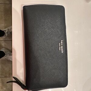 Kate Spade Black Zip-Around Wallet